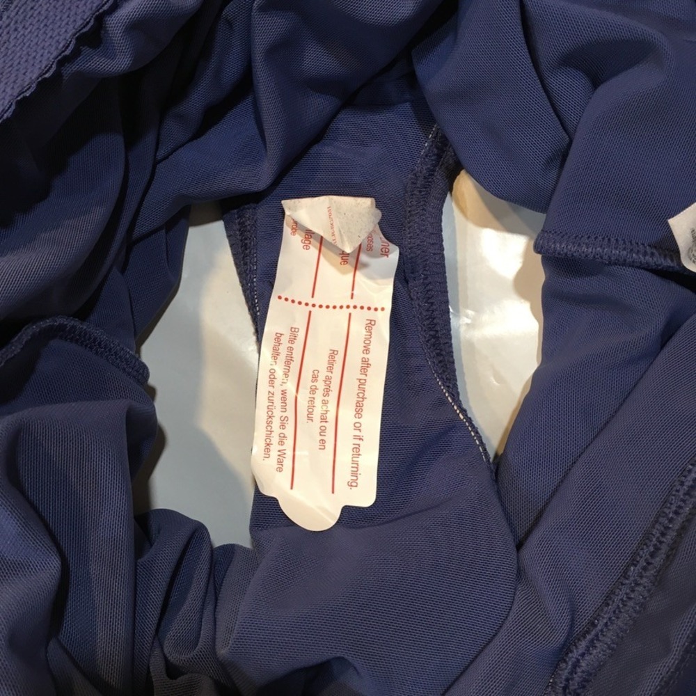 Lands End Tummy Control Metallic One Piece Swimsuit Womens XL 18 Blue UPF 50 - Picture 13 of 14